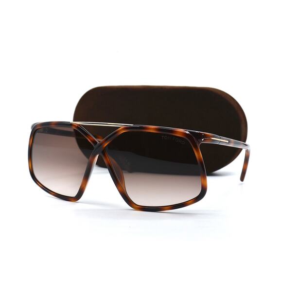 TOM FORD MERYL TF1038/S 52F HAVANA BROWN AUTHENTIC SUNGLASSES - Picture 4 of 14